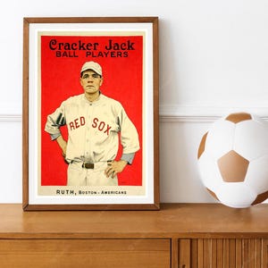 Reimpresión de un póster deportivo clásico: Babe Ruth de los Boston Red Sox de 1915
