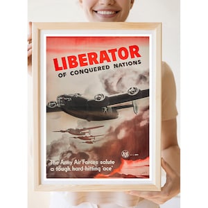 Reprint of a WWII US Army Air Force Propaganda Poster - B24 Liberator