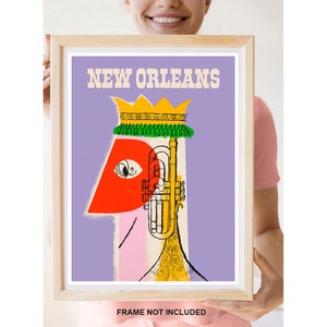 Reprint of a Vintage Travel Poster to New Orleans