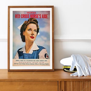 Reprint of a Vintage Female Nurse Recruiting Poster