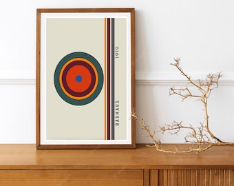 Reprint of an Abstract Art Deco Bauhaus Vintage German Poster