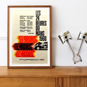 Reprint of a Vintage Motor Racing Poster - 24hr Le Mans 1966