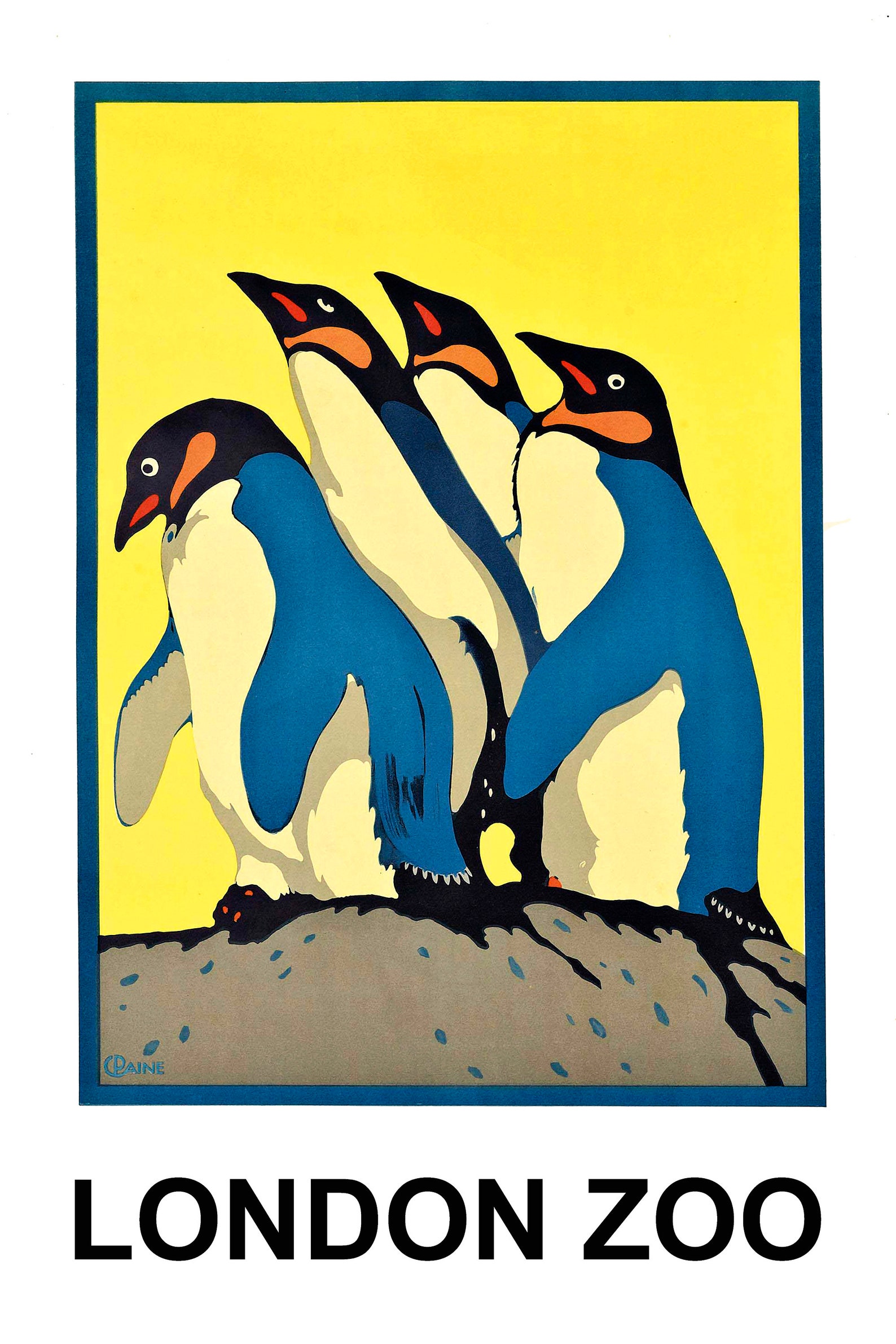 Reprint of a Vintage 1932 London Zoo Poster Etsy