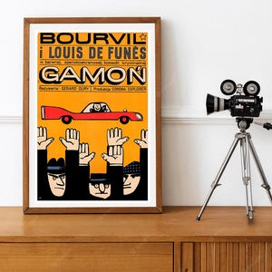 Reprint of the Vintage 1965 French Movie Poster - Gamon