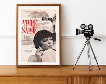 Reprint of the Vintage 1962 French Movie Poster - "Vivre Sa Vie"
