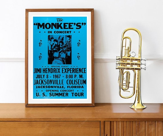 Reprint of the Vintage 1967 Music Venue Poster for the Monkees and