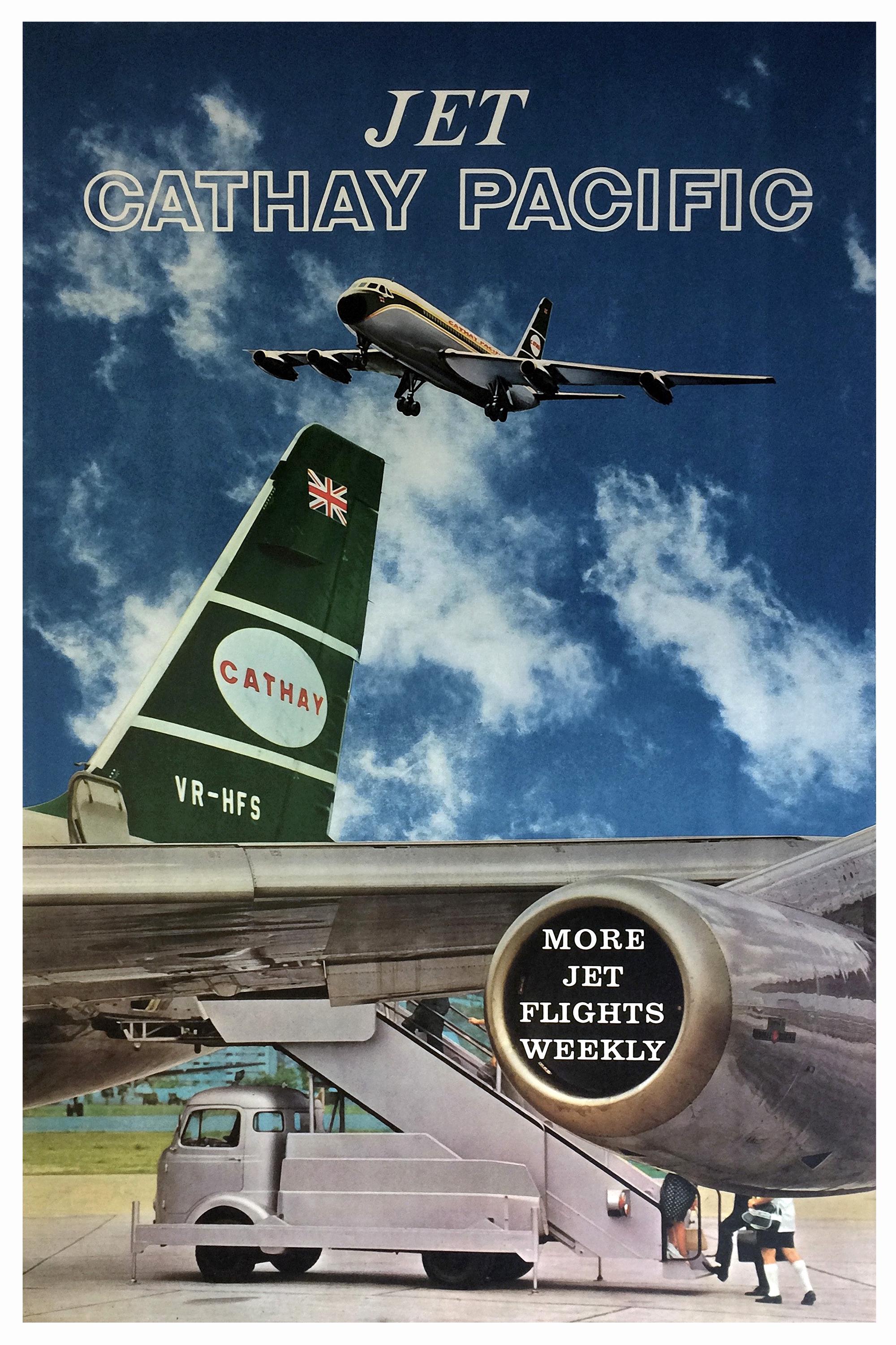 Reprint of a Vintage Airline Travel Poster - Cathay Pacific - Etsy