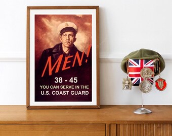 Reprint of the WW2 Propaganda Poster - Men 38-45 USGC