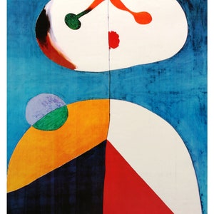 Reprint of a Vintage French exhibition Poster for works by Joan Miro image 3