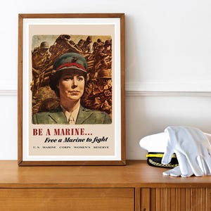 Reprint of a US WW2 Propaganda Poster - Be A Marine