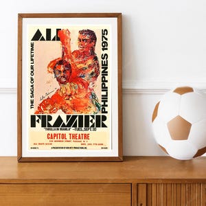 Reprint of the 1975 Ali V Frazier boxing match promo Poster