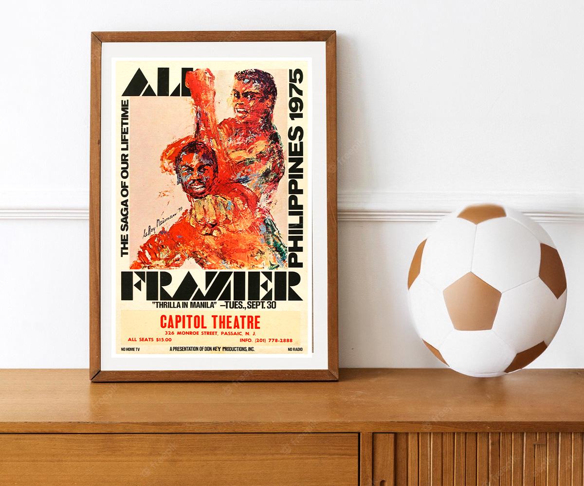 Boxe - Ali vs. Frazier - Philippines. 1975 - affiche plastifiée