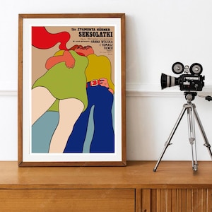 Reprint plakatu filmowego Vintage 1972 Polish Movie Poster - Seksolatki