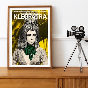 Reprint of a Polish Film Poster for Kleopatra with Elizabeth Taylor