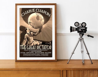 The Dictator - Vintage Charlie Chaplin Movie Poster Reprint
