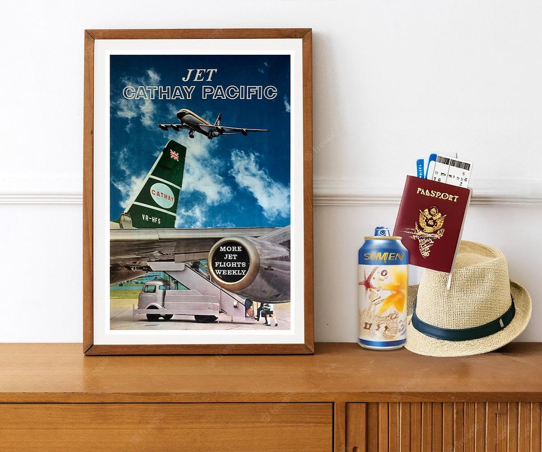 Reprint of a Vintage Airline Travel Poster - Cathay Pacific - Etsy