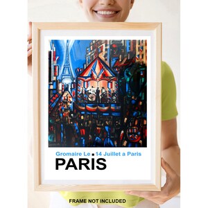 Reprint of a Vintage Travel Poster to Paris