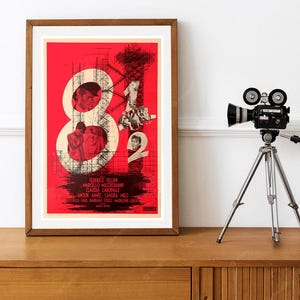 Reprint of the Vintage 1963 Foreign Movie Poster - 8 1/2 Weeks