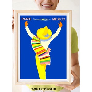 Reprint of a Vintage Travel Poster to Mexico