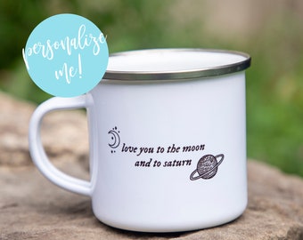 Love You to the Moon and to Saturn Folklore 12 oz/18 oz Camper Mug
