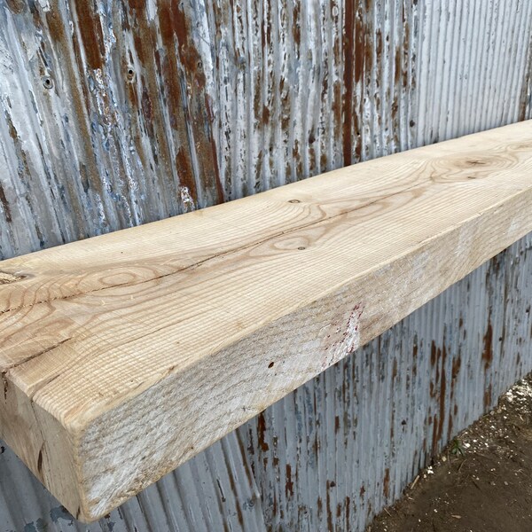 Beam #4850, Resawn Rustic Mantel Beam, Ash, Natural, Kiln Dried