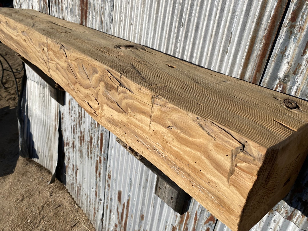 Beam 4966, Rustic Beam Mantel, Hewn, Resawn, Poplar, Natural, Kiln ...