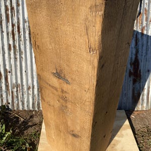 Distressed Rustic Decor, Barn Beam Side Table, Reclaimed Plant Stand, Antique Barnwood Stool, #132, Hewn, Pine, Unfinished, Kiln Dried!