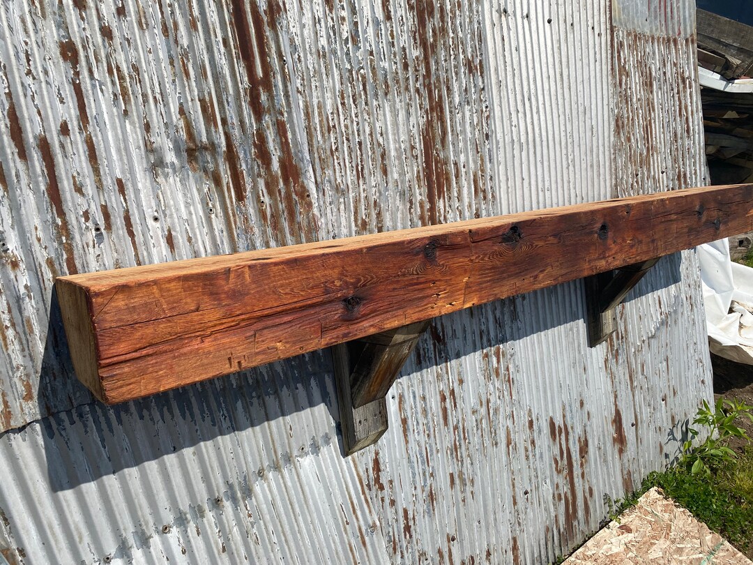 Beam #4991, Resawn Rustic Mantel Beam, Pine, Tung Oil Finish, Kiln ...