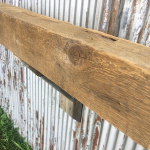 Fireplace Mantle, Reclaimed Wood, Rustic Decor, Beam #4179, Rustic Beam Mantel, Shelf, Sawn, Pine, Natural, Kiln Dried, Free Shipping