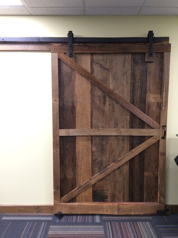 Reclaimed Barnwood Doors Room Dividers Weathered Grey Etsy