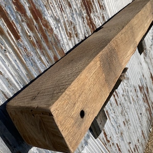 Beam #4906, Rustic Beam Mantel, Sawn Oak, Natural, Kiln Dried