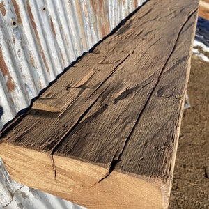 Beam #4985, Rustic Beam Mantel, Hewn, Resawn, Oak, Natural, Kiln Dried ...