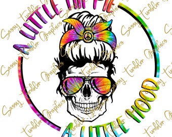 DISEÑADOR ORIGINAL Un poco hippie, una pequeña capucha PNG, calavera de mamá, archivos de tobogán de agua, gráficos de sublimación, gráficos de vaso