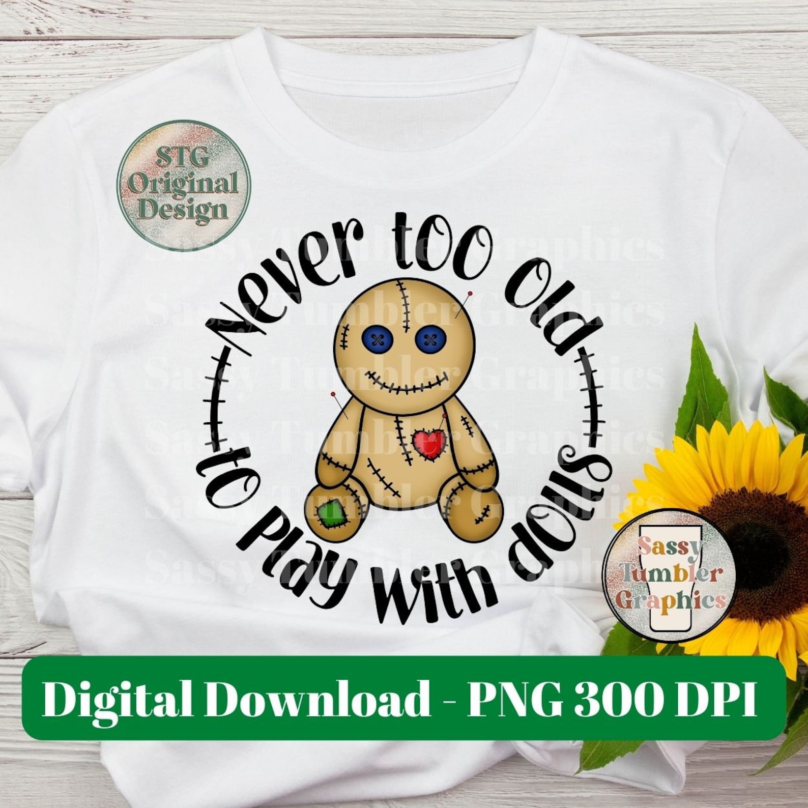 Never Too Old to Play With Dolls PNG Voodoo Doll Halloween Etsy