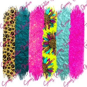Bright leopard sunflower Brush Strokes Background PNG, sublimation background, waterslide files, sublimation graphics, tumbler graphics