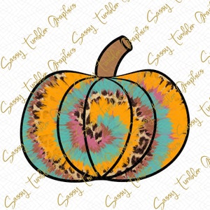 Fall Tie Dye Pumpkin PNG, Watercolor Pumpkin PNG, waterslide digital graphics, sublimation design, Png files, digital download
