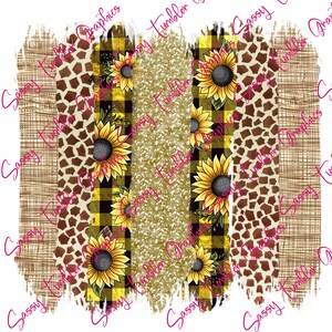 Sunflower Giraffe Brush Strokes Background PNG, sublimation background, waterslide files, sublimation graphics, tumbler graphics