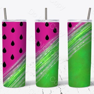 20oz Skinny Straight Tumbler Wrap PNG, Watermelon Tumbler Wrap PNG, Sublimacyjny Tumbler, Grafika Tumbler
