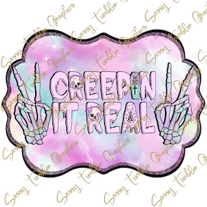 Creepin It Reel PNG, Fall PNG, Halloween PNG, waterslide files, sublimation graphics, tumbler graphics