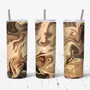 20oz Skinny Straight Tumbler Wrap PNG, Coffee Swirl png, Coffee PNG, Sublimation Tumbler, Tumbler Graphics