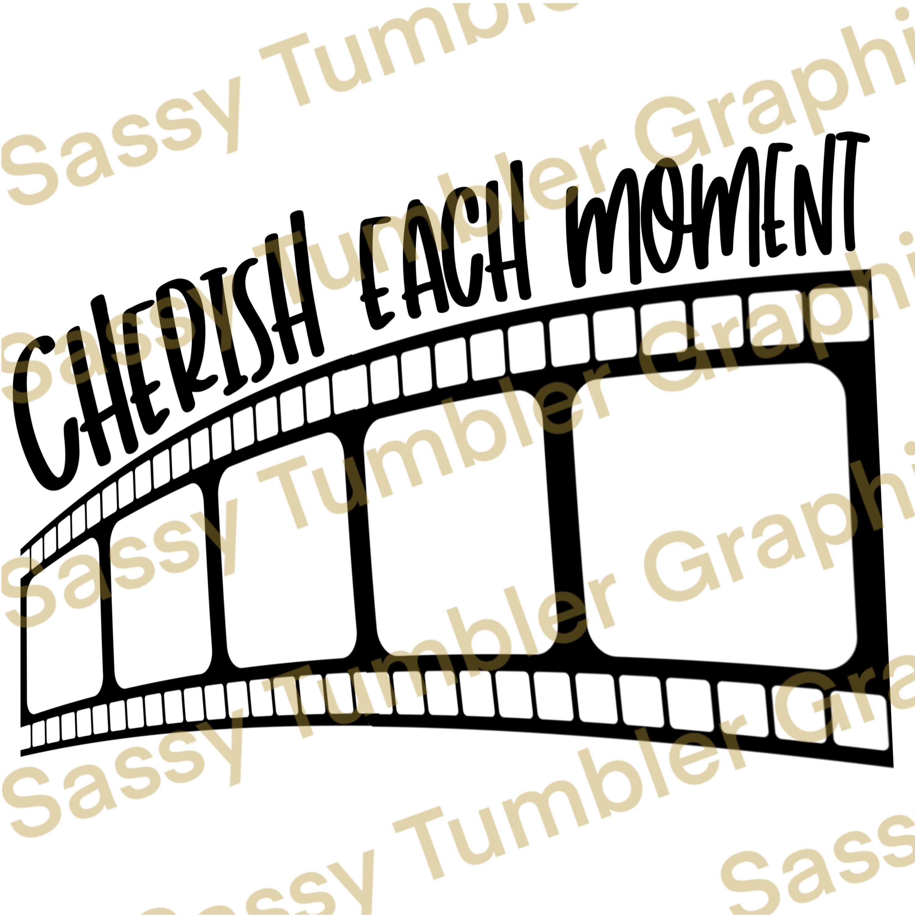Cherish Each Moment Camera Negative Digital Frame PNG, Waterslide 