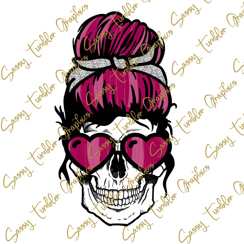 Valentine Skull PNG Skull PNG Sublimation Graphics Tumbler - Etsy