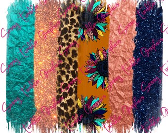 Herbst farbige Leopard Sonnenblume Pinselstriche Hintergrund PNG, Sublimation Hintergrund, Wasserschiebefolien Dateien, Sublimation Grafik, Tumbler Grafik