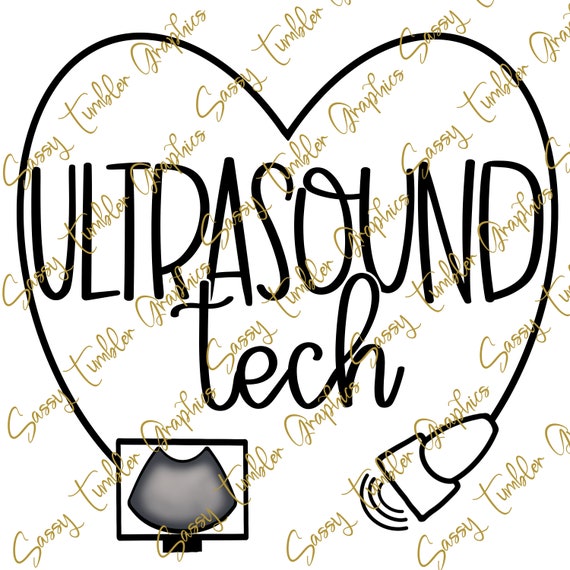 Ultrasound Tech Heart PNG Waterslide Digital Graphics - Etsy