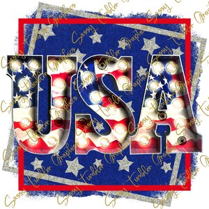 USA Marquee PNG, 4th of July PNG, waterslide digital graphics, sublimation graphics, Png files, digital download