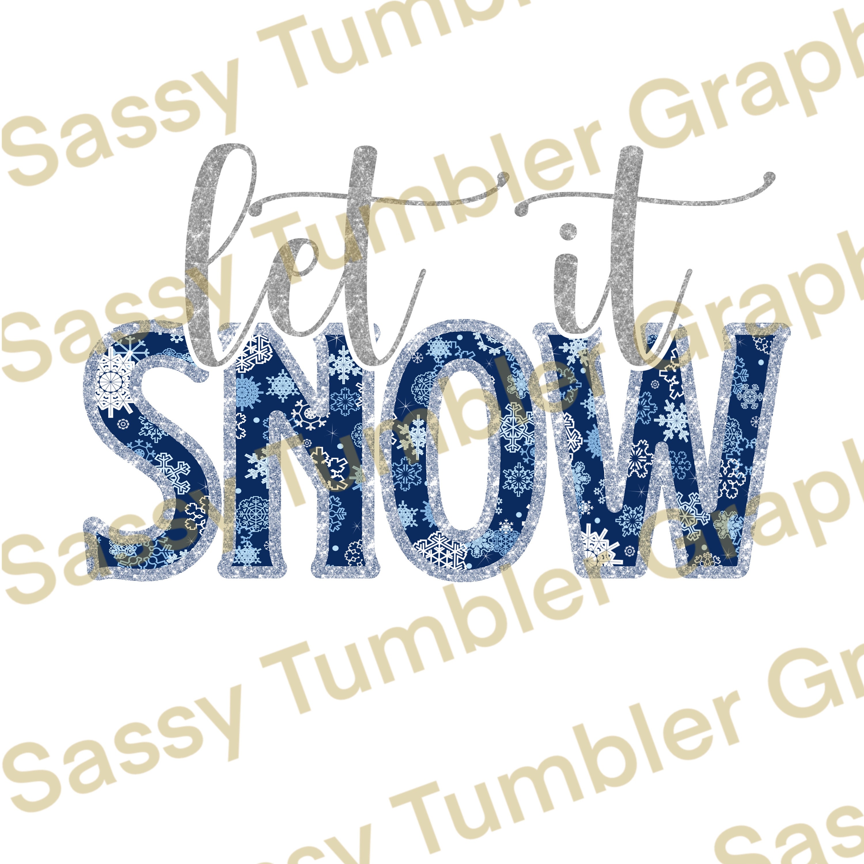 Let It Snow PNG, Winter Png, Waterslide Files, Sublimation Graphics ...