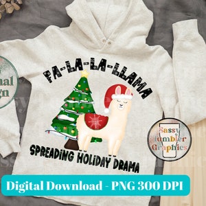 Fa La La Lama Weihnachten PNG | Sarkastische Weihnachten PNG | Weihnachten PNG