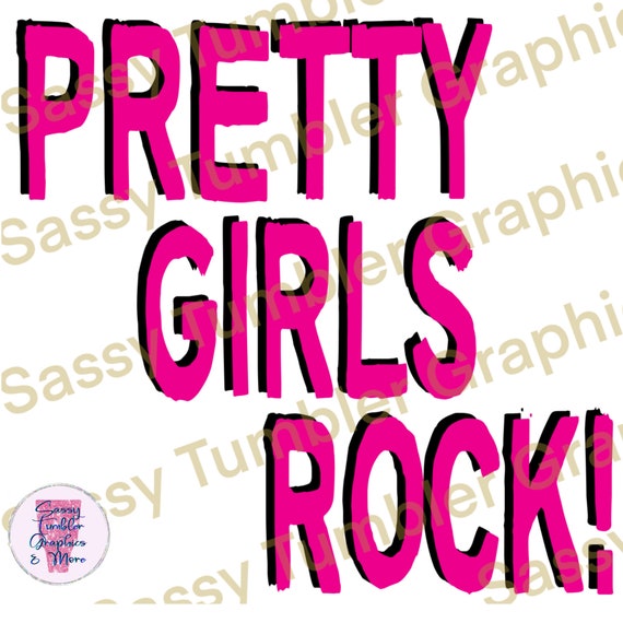 Pretty Girls Rock SVG rock n roll svg SVG Sale Cricut Cut Etsy
