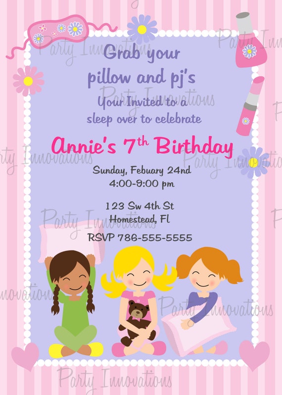 printable slumber party invitation by party innovations catch my party printable sleepover party invitations