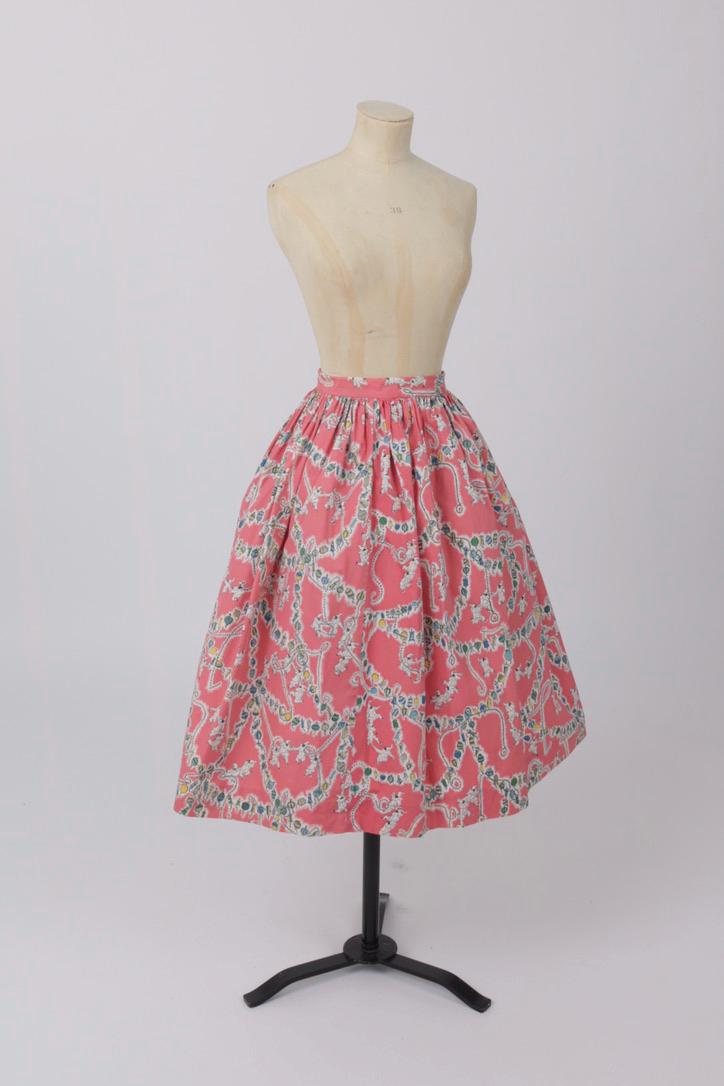 Vintage 1950s Original Tootal Emilio Pucci Design Novelty Cotton